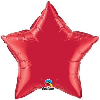Ruby Red 20" Star Foil Balloon